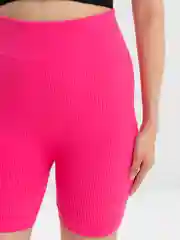 Фуксия велосипедки короткие, утягивающие, с высокой талией