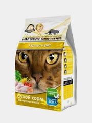 Сухой корм Ночной охотник для кошек "Курица и рис", 400 г