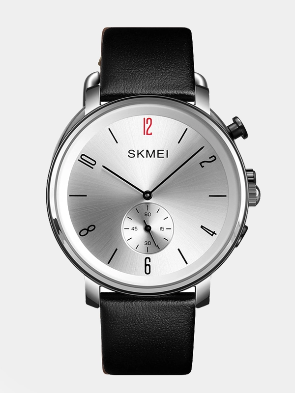 Мужские наручные часы Skmei 1398L с кожаным ремешком