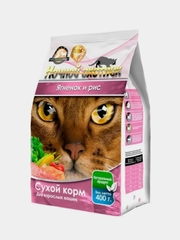 Сухой корм Ночной охотник для кошек, Ягненок и рис, 400 г
