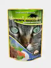 Влажный корм для кошек Ночной охотник, Телятина и ягненок в желе, 24 х 100 г