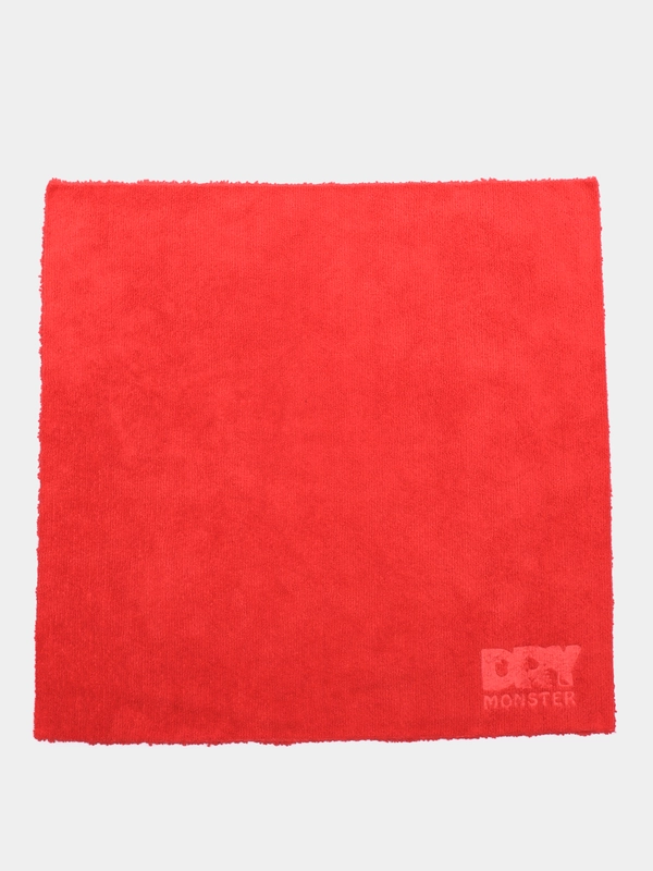Салфетка микрофибра короткий/длинный ворс красная, 40*40, deutsch