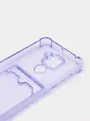 Лавандовый чехол для Xiaomi Redmi Note 9, Сяоми Редми Нот 9 прозрачный, с карманом для карты
