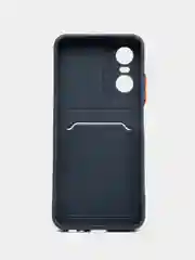 Темно-синий силиконовый чехол для Tecno POP 6 Pro (Техно Поп 6 Про), прозрачный