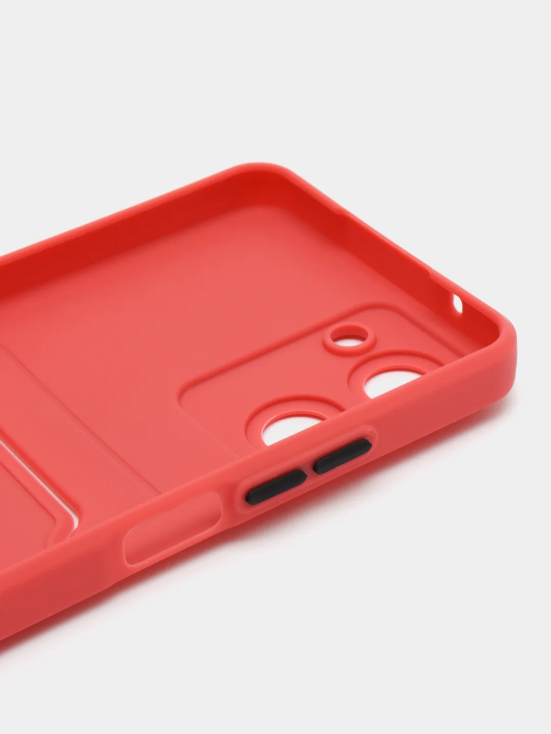Коралловый силиконовый чехол Realme 10 Pro 5G (Реалми 10 Про 5 Джи), с карманом для карт, прозрачный