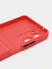 Коралловый силиконовый чехол Realme 10 Pro 5G (Реалми 10 Про 5 Джи), с карманом для карт, прозрачный