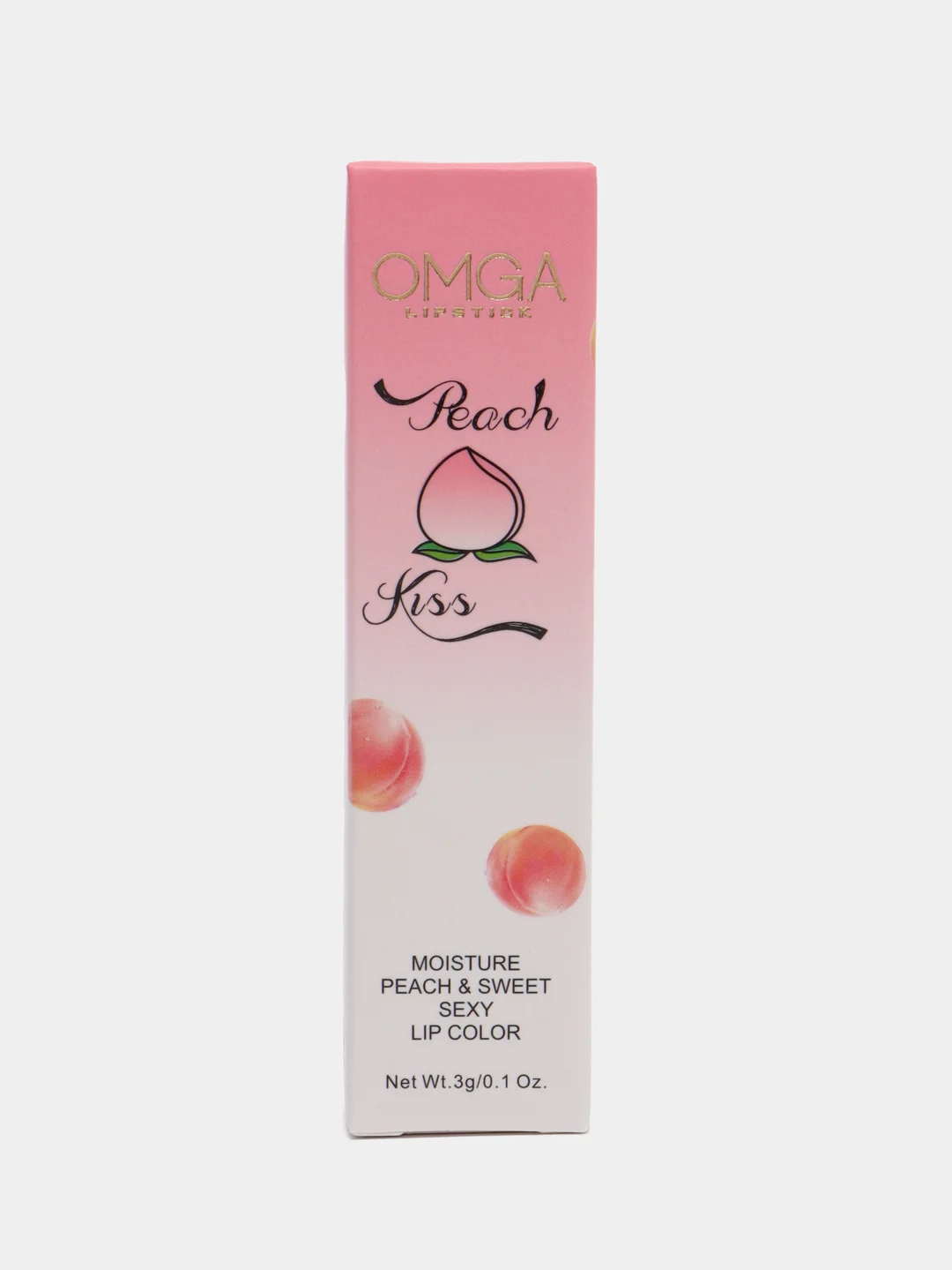 Конфетный бальзам/тинт увлажняющий для губ Omga Peach Kiss, тинт с ароматом персика