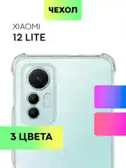 Противоударный чехол BROSCORP для Xiaomi 12 Lite силиконовый с усиленными углами