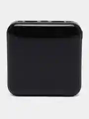 Черный внешний аккумулятор Power Bank 10000 mah с фонариком