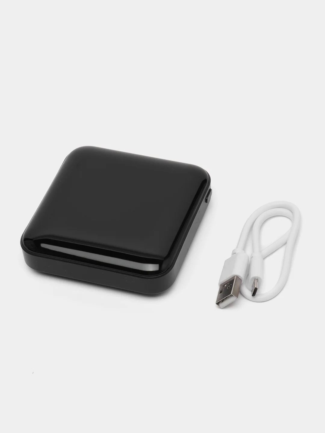 Красный внешний аккумулятор Power Bank 10000 mah с фонариком