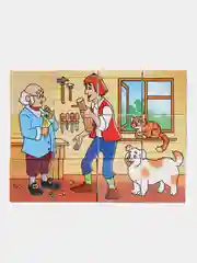 Алый кубики детские, 12 кубиков