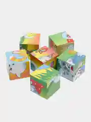 Желтый кубики детские, 6 кубиков