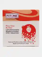 Презервативы Fitone, 3/12 шт, большие пупырышки, с клубникой, Germany quality