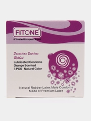 Презервативы Fitone, 3/12 шт, ребристые презервативы, со вкусом апельсина, Germany quality
