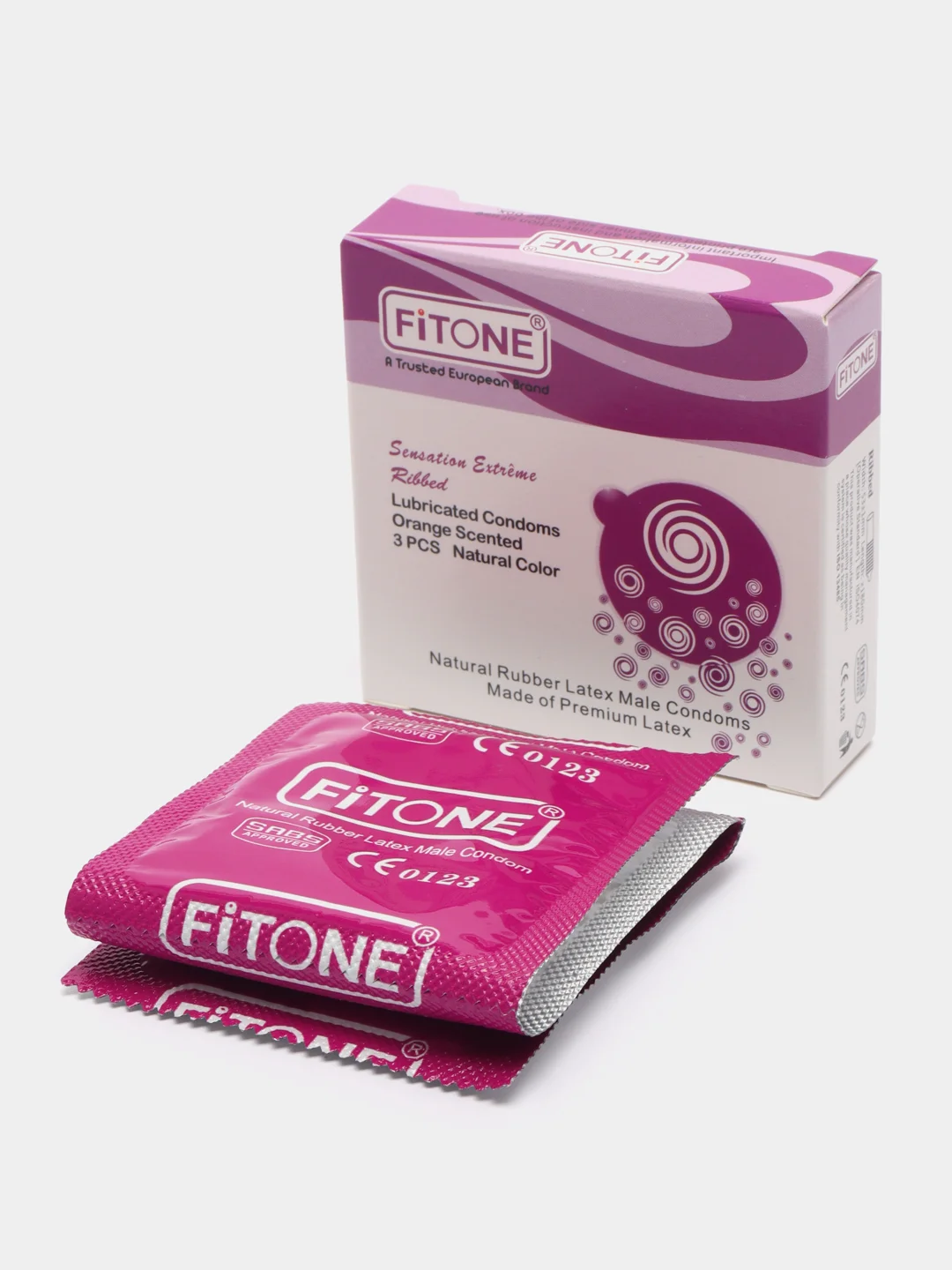 Презервативы Fitone, 3/12 шт, ребристые презервативы, со вкусом апельсина, Germany quality
