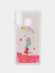 Розовый жидкий чехол для смартфона Huawei P30 Lite (Смартфон Huawei P30 Lite)