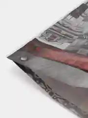 Тёмно-серый пакет подарочный с пластиковой ручкой/Прочный пакет на каждый день