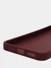 Бордовый чехол матовый для Infinix Hot 12i пластиковый, полупрозрачный, с глянцевой рамкой