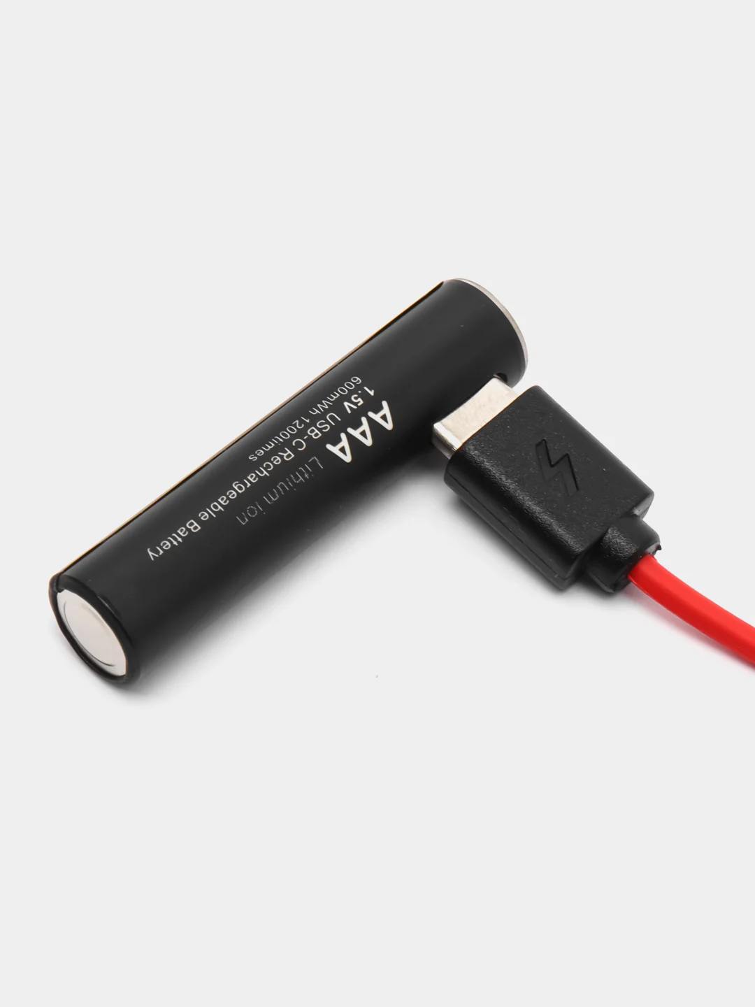 Черный батарейки аккумуляторные ААA Soshine 1,5V 600 mWh / 400 mAh со встроенным Type-C ЗУ