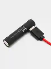 Черный батарейки аккумуляторные ААA Soshine 1,5V 600 mWh / 400 mAh со встроенным Type-C ЗУ