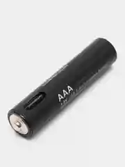 Черный батарейки аккумуляторные ААA Soshine 1,5V 600 mWh / 400 mAh со встроенным Type-C ЗУ