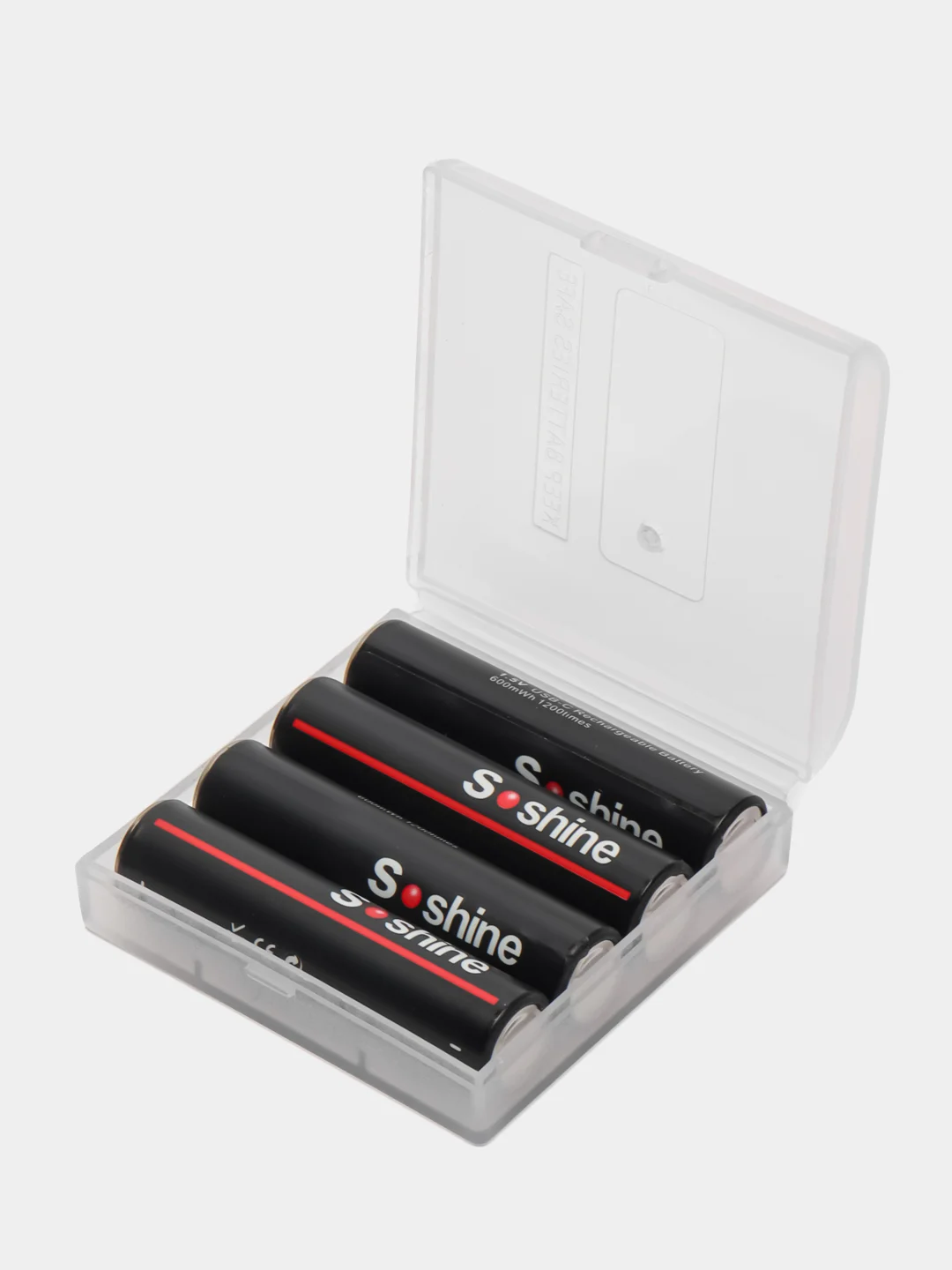 Черный батарейки аккумуляторные ААA Soshine 1,5V 600 mWh / 400 mAh со встроенным Type-C ЗУ
