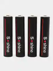 Черный батарейки аккумуляторные ААA Soshine 1,5V 600 mWh / 400 mAh со встроенным Type-C ЗУ