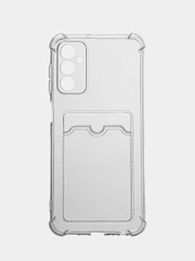 Чехол противоударный Samsung M13 4G / M23 5G / F23 5G прозрачный, с карманом для карты
