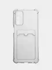 Прозрачный чехол противоударный Samsung M13 4G / M23 5G / F23 5G прозрачный, с карманом для карты