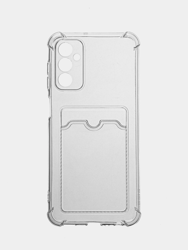 Чехол противоударный Samsung M13 4G / M23 5G / F23 5G прозрачный, с карманом для карты