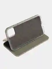 Золотой чехол-книжка для iPhone 11, Айфон 11, экокожа