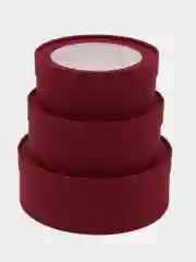 Бордовый круглая подарочная коробка с прозрачным окном, набор 3 шт, матовые