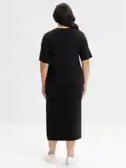 Угольный платье-футболка Oversize с принтом, длинное