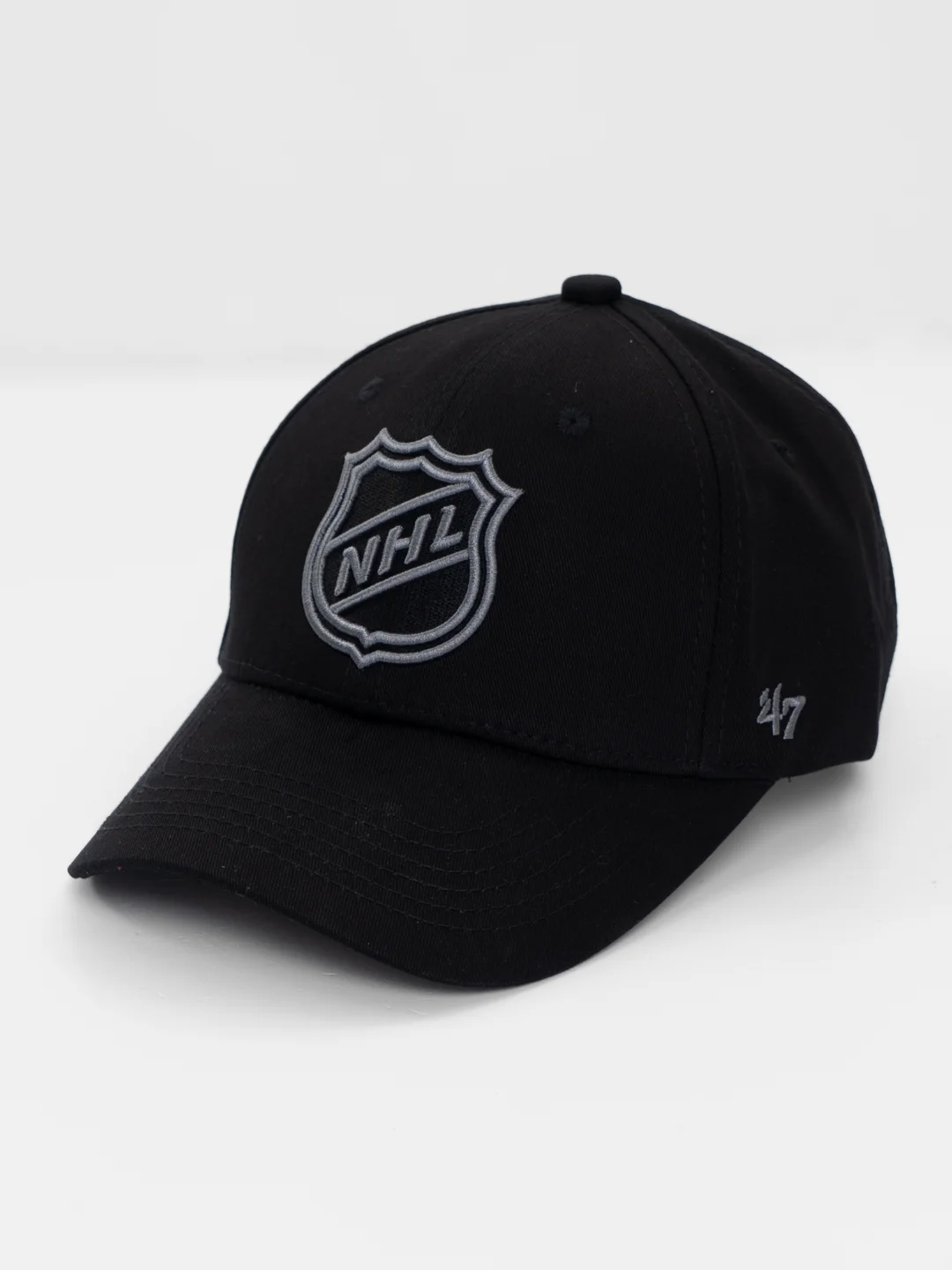 Бейсболка (кепка) с принтом "NHL", черная