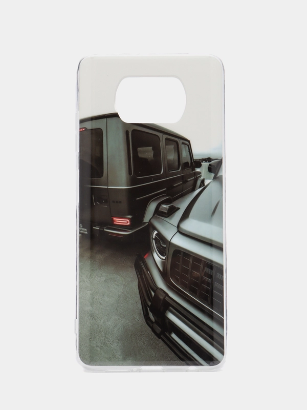 Накладка для Xiaomi Poco X3 акриловая с рисунком "Авто", арт. 0960