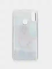 Серебряный силиконовый чехол с жидкими блестками для Huawei P Smart (2019)