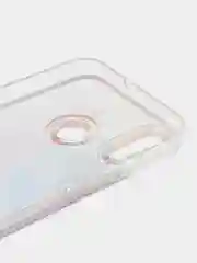 Фиолетовый силиконовый чехол с жидкими блестками для Huawei P Smart (2019)