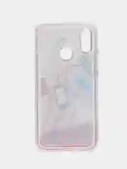 Фиолетовый силиконовый чехол с жидкими блестками для Huawei P Smart (2019)