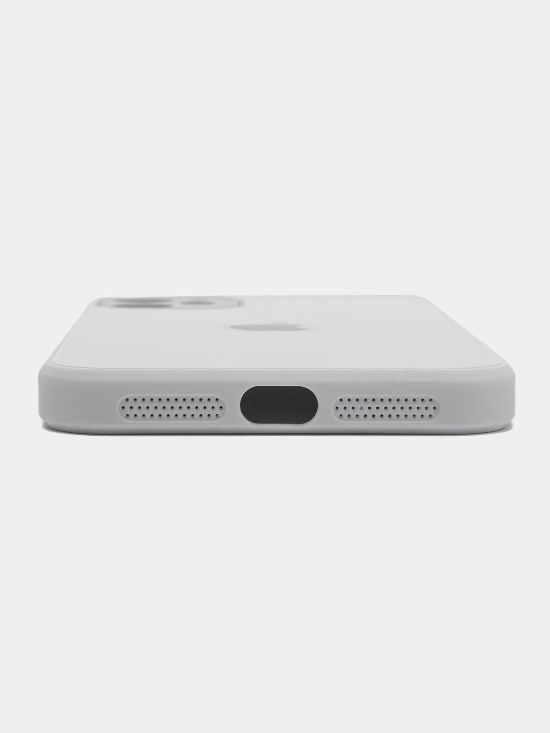 Белый чехол стеклянный для iPhone (Айфон) 11 с защитой камеры