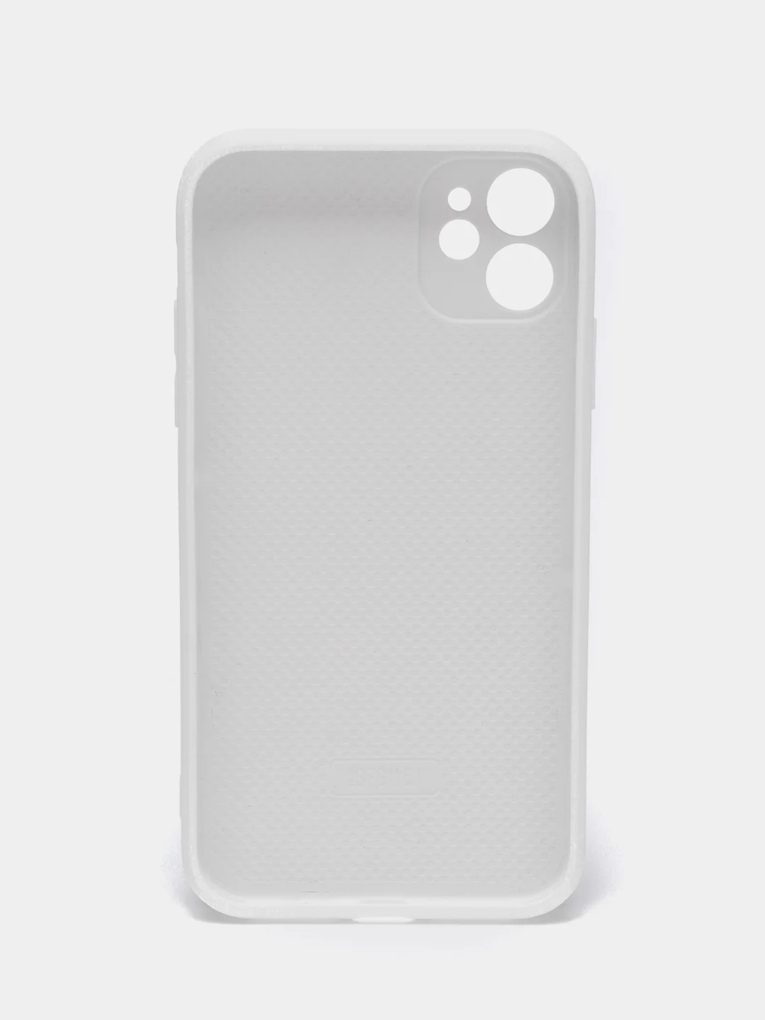 Белый чехол стеклянный для iPhone (Айфон) 11 с защитой камеры
