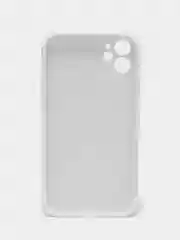 Белый чехол стеклянный для iPhone (Айфон) 11 с защитой камеры