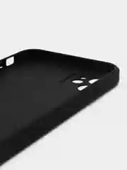 Черный чехол стеклянный для iPhone (Айфон) 11 с защитой камеры
