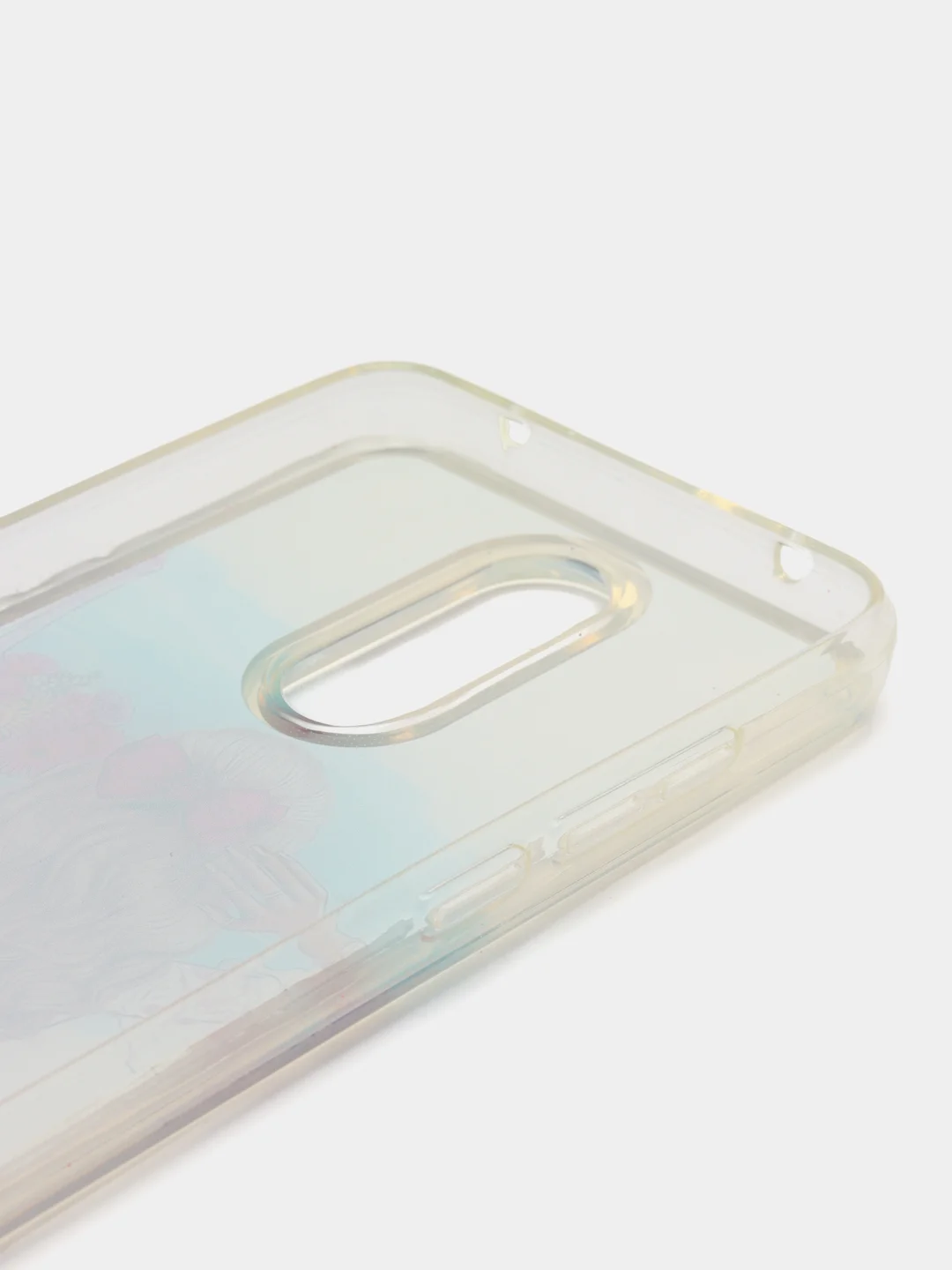 Синий силиконовый чехол с жидкими блестками для Xiaomi Redmi 8