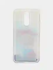 Синий силиконовый чехол с жидкими блестками для Xiaomi Redmi 8