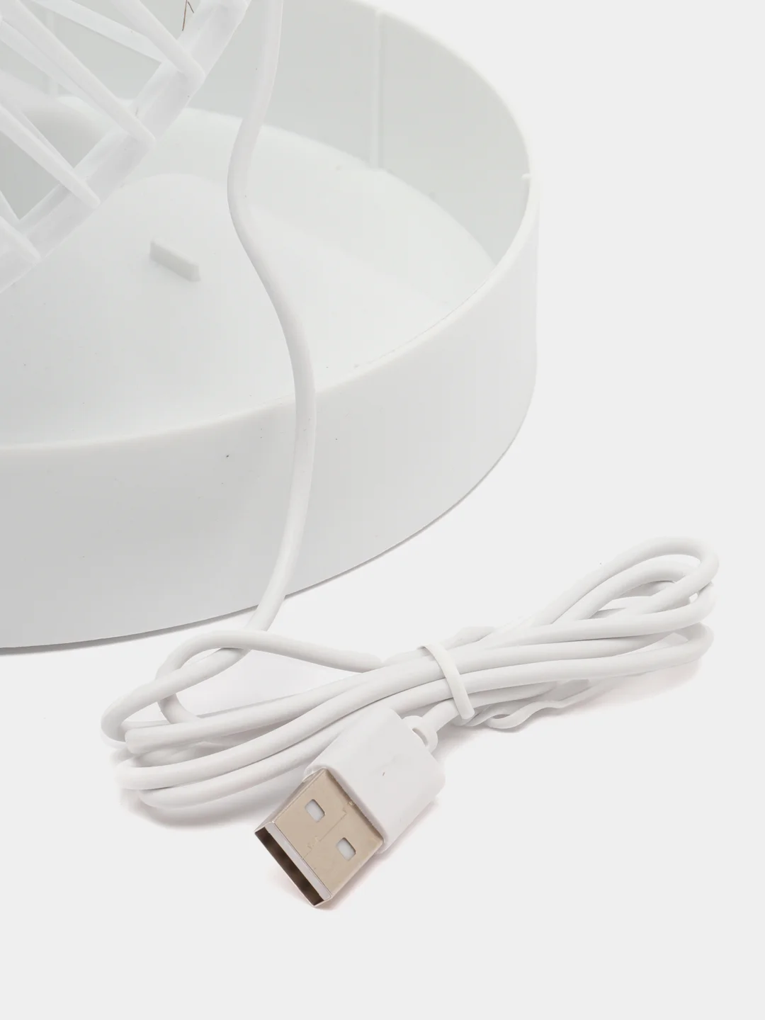 Белый вентилятор настольный с кабелем USB