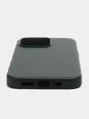 Тёмно-зелёный чехол MagSafe для iPhone 13 Pro кожаный BROSCORP с  защитой камер, микрофиброй, экокожа
