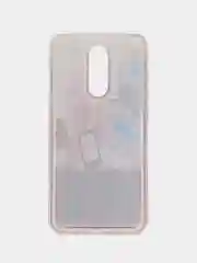 Розовый силиконовый чехол с жидкими блестками для Xiaomi Redmi 8