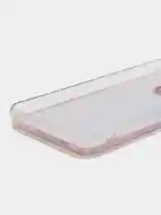 Розовый силиконовый чехол с жидкими блестками для Xiaomi Redmi 8