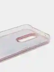 Розовый силиконовый чехол с жидкими блестками для Xiaomi Redmi 8