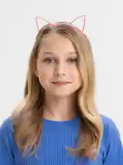 Розовый ободок "Ушки кота"